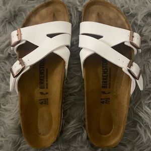 White, Rose gold, Birkenstocks!